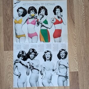 Vintage 1972 Bra Ad, Seventeen Magazine Underwear Advertisement Wall Hanging